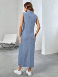Buy SHEIN Essnce Women'S Sleeveless Shirt Denim Dress in Pakistan