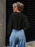 Buy SHEIN Essnce Women's Irregular Hem Long Sleeve Shirt in Pakistan
