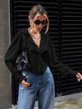Buy SHEIN Essnce Women's Irregular Hem Long Sleeve Shirt in Pakistan