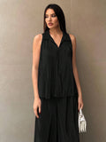 Buy SHEIN Essnce Women's Solid Color Loose Casual Two Piece Set in Pakistan