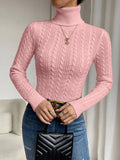 Buy SHEIN Frenchy Cable Knit Turtleneck Sweater in Pakistan