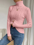 Buy SHEIN Frenchy Cable Knit Turtleneck Sweater in Pakistan