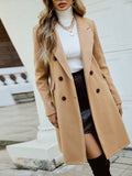 Buy SHEIN Frenchy Double Breasted Lapel Collar Overcoat in Pakistan
