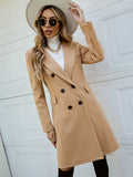 Buy SHEIN Frenchy Double Breasted Lapel Collar Overcoat in Pakistan