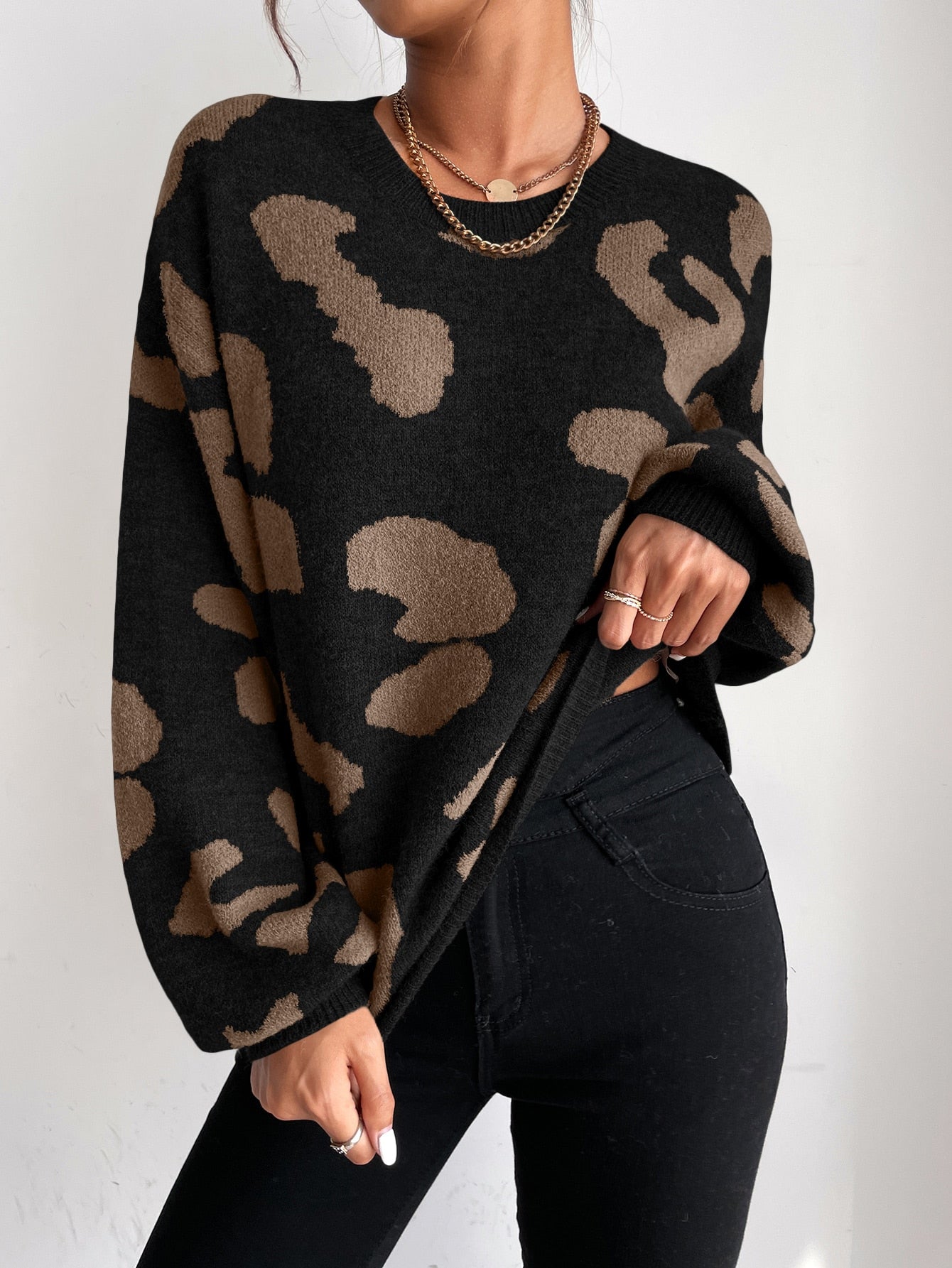 Buy SHEIN Frenchy Drop Shoulder Fluffy Knit Jumper in Pakistan