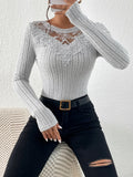 Buy SHEIN Frenchy Guipure Lace Insert Tee in Pakistan