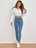 Buy SHEIN Frenchy High Waist Skinny Cropped Jeans in Pakistan