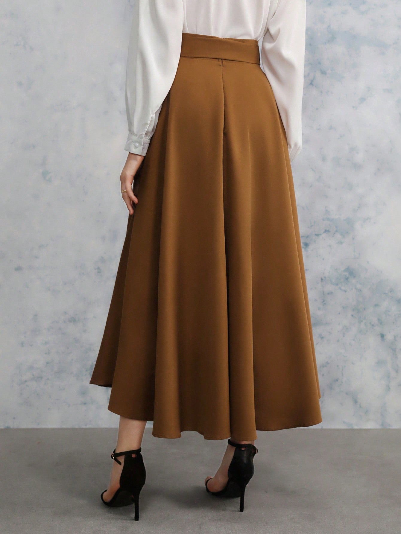 Buy SHEIN Frenchy High Waist Split Thigh Belted Skirt in Pakistan