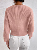 Buy SHEIN Frenchy Surplice Neck Drop Shoulder Sweater in Pakistan