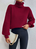 Buy SHEIN Frenchy Turtleneck Drop Shoulder Sweater in Pakistan