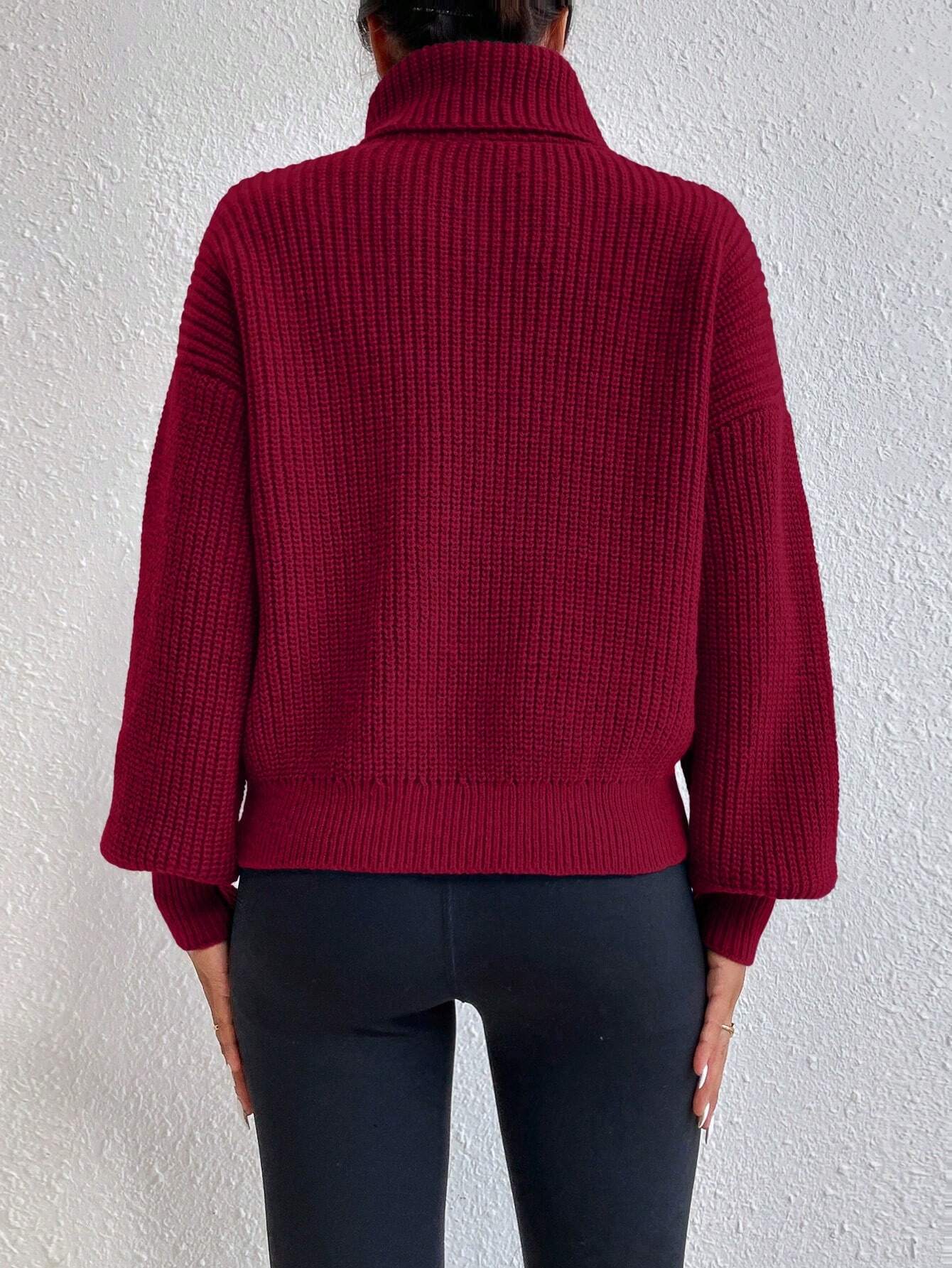 Buy SHEIN Frenchy Turtleneck Drop Shoulder Sweater in Pakistan