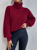Buy SHEIN Frenchy Turtleneck Drop Shoulder Sweater in Pakistan