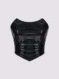 Buy SHEIN ICON Solid Patent Tube Top in Pakistan