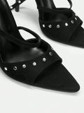 Buy SHEIN ICON Studded Strappy Stiletto High Heel Sandals With Open Toe in Pakistan