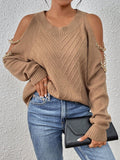 Buy SHEIN LUNE Cold Shoulder Chain Detail Sweater in Pakistan