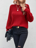 Buy SHEIN LUNE Mock Neck Lantern Sleeve Sweater in Pakistan