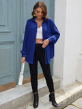 Buy SHEIN LUNE Solid Button Front Pocket Patched Shirt in Pakistan