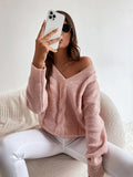 Buy SHEIN LUNE Solid Cable Knit Sweater in Pakistan