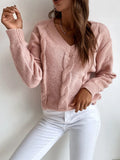 Buy SHEIN LUNE Solid Cable Knit Sweater in Pakistan
