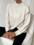 Buy SHEIN LUNE Solid Drop Shoulder Wrap Detail Sweater in Pakistan