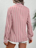 Buy SHEIN LUNE Striped Print Button Front Shirt in Pakistan