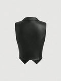 Buy SHEIN MOD Solid Button Front Vest Jacket Without Shirt in Pakistan