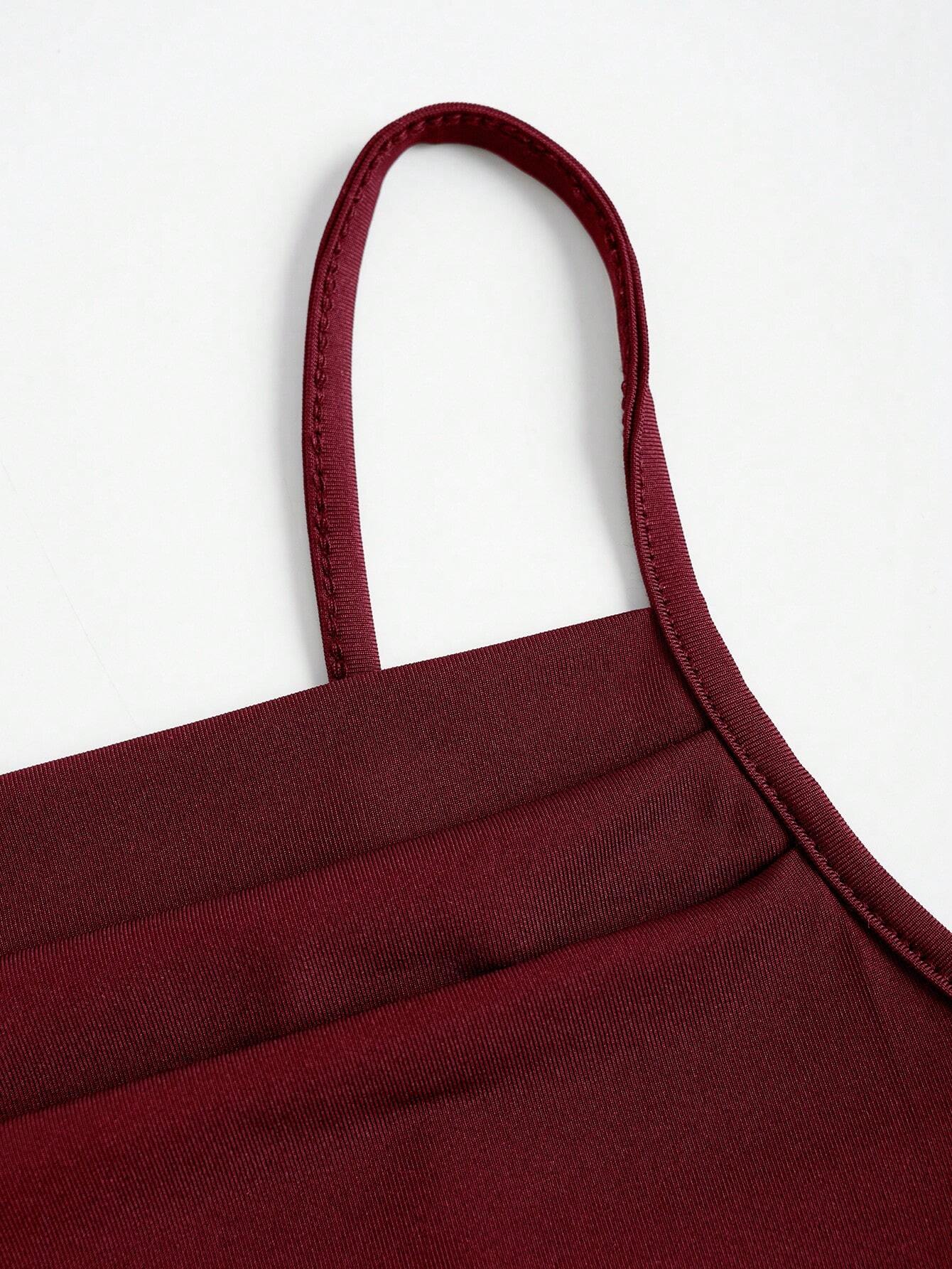 Buy SHEIN MOD Solid Ruched Cami Dress in Pakistan