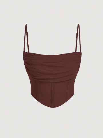 Buy SHEIN MOD Solid Ruched Cami Top in Pakistan