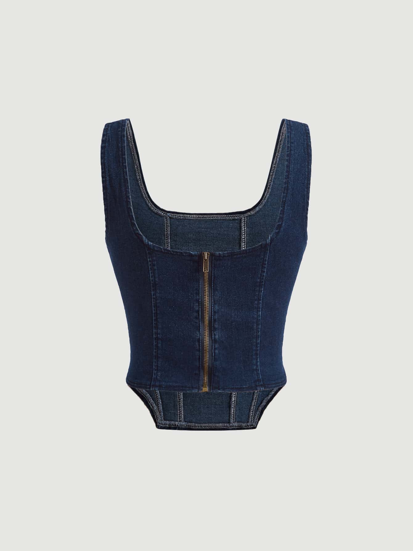 Buy SHEIN MOD Square Neck High-low Hem Tank Denim Top in Pakistan