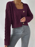 Buy SHEIN MOOSTA Cable Knit Drop Shoulder Cardigan & Cami Knit Top in Pakistan