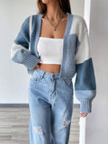 Buy SHEIN MOOSTA Colorblock Drop Shoulder Duster Cardigan in Pakistan