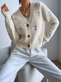 Buy SHEIN MOOSTA Floral Embroidery Cardigan & Knit Top in Pakistan