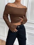 Buy SHEIN MOOSTA Off-Shoulder Casual All-Match Sweater in Pakistan