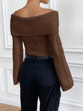 Buy SHEIN MOOSTA Off-Shoulder Casual All-Match Sweater in Pakistan