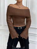 Buy SHEIN MOOSTA Off-Shoulder Casual All-Match Sweater in Pakistan