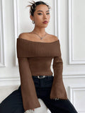 Buy SHEIN MOOSTA Off-Shoulder Casual All-Match Sweater in Pakistan