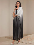 Buy SHEIN Modely 2pcs Set Women's Elegant Gradient Batwing Sleeve Long Jacket And Asymmetric Collar Fitted Dress in Pakistan