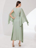 Buy SHEIN Modely Cloak Sleeve Knot Side Green Modest Dress in Pakistan