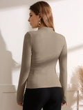 Buy Shein Mock Neck Ruched Tee in Pakistan