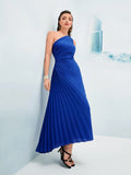 Buy SHEIN Modely Ruched Pleated One Shoulder Dress in Pakistan