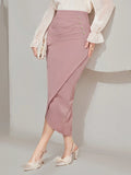 Buy SHEIN Modely Women's Elegant Wrap Design Skirt in Pakistan