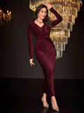 Buy SHEIN Modely Women's Shiny Twisted Bodycon Dress in Pakistan