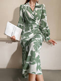 Buy SHEIN Mulvari Floral Printed V-Neck Wrap Style Fitted Dress in Pakistan