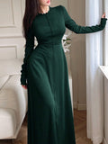 Buy SHEIN Mulvari Women Elegant Solid Color Long Dress, Autumn in Pakistan