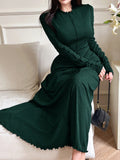 Buy SHEIN Mulvari Women Elegant Solid Color Long Dress, Autumn in Pakistan