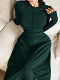 Buy SHEIN Mulvari Women Elegant Solid Color Long Dress, Autumn in Pakistan