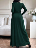 Buy SHEIN Mulvari Women Elegant Solid Color Long Dress, Autumn in Pakistan