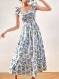 Buy SHEIN Mulvari Women's Fashionable Floral Print Batwing Sleeve Dress in Pakistan