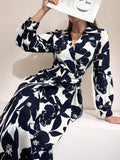 Buy SHEIN Mulvari Women's Floral Print Lantern Sleeve Dress in Pakistan