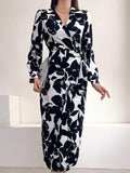 Buy SHEIN Mulvari Women's Floral Print Lantern Sleeve Dress in Pakistan